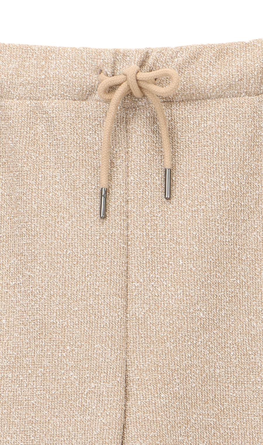 【男女兼用】らくリッチブークレーショートパンツ【セットアップ着用可】 ベージュ S