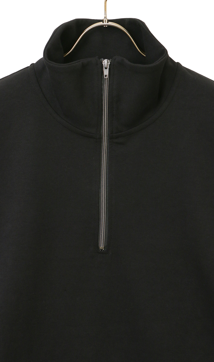 【男女兼用】らくリッチスウェットハーフジップ【セットアップ着用可】 ブラック S