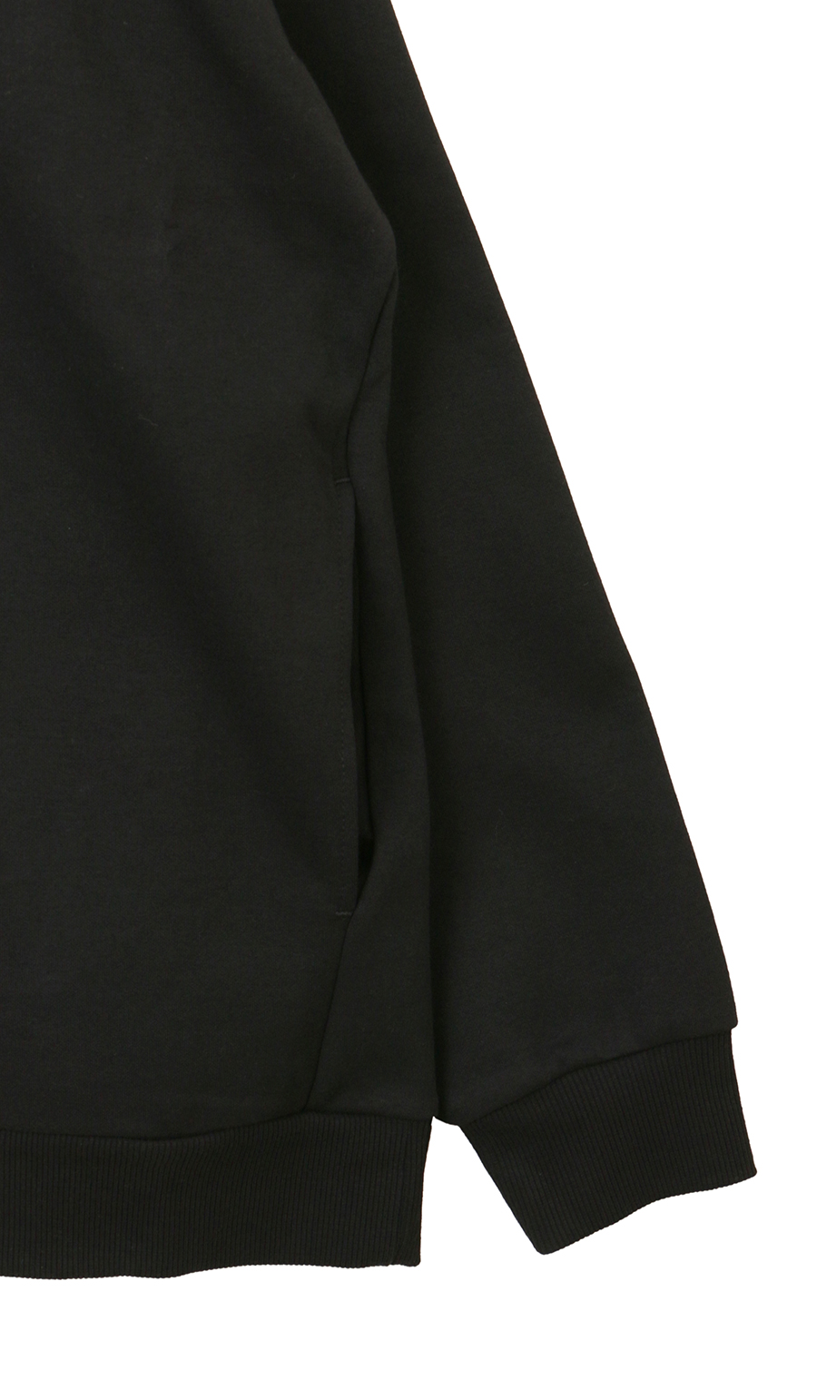 【男女兼用】らくリッチスウェットハーフジップ【セットアップ着用可】 ブラック S