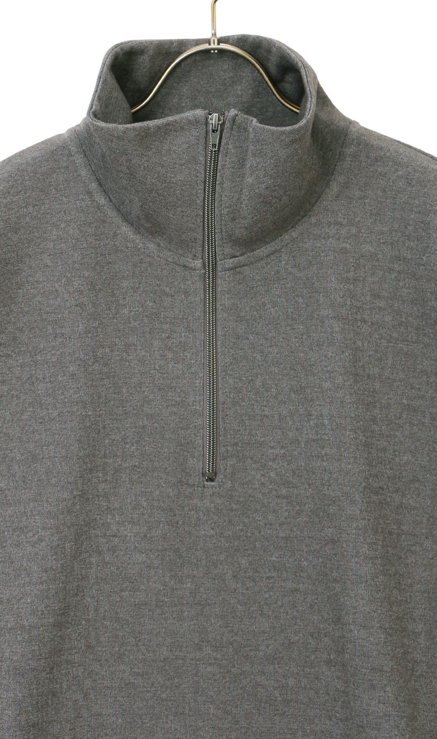 【男女兼用】らくリッチスウェットハーフジップ【セットアップ着用可】 グレー S