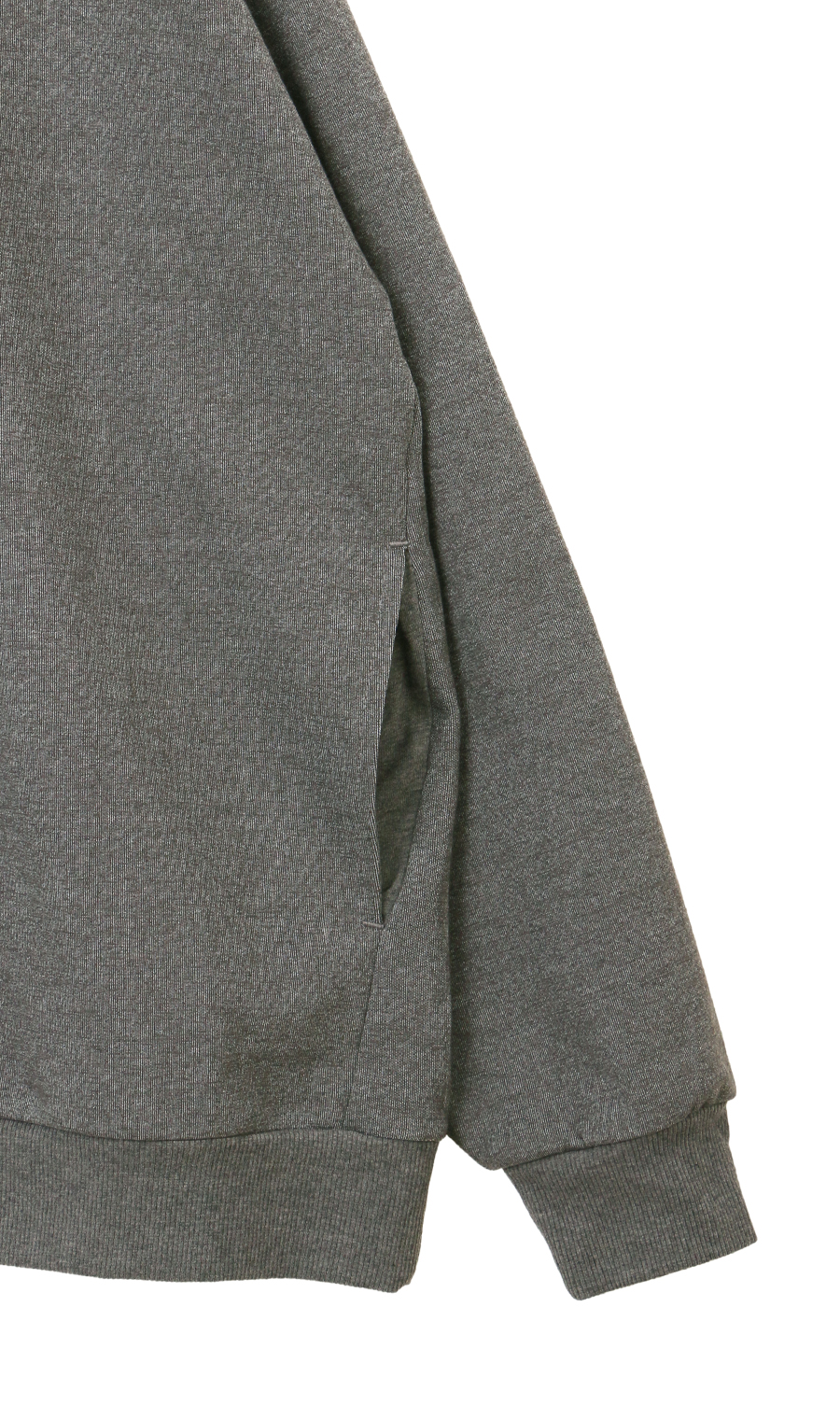 【男女兼用】らくリッチスウェットハーフジップ【セットアップ着用可】 グレー S