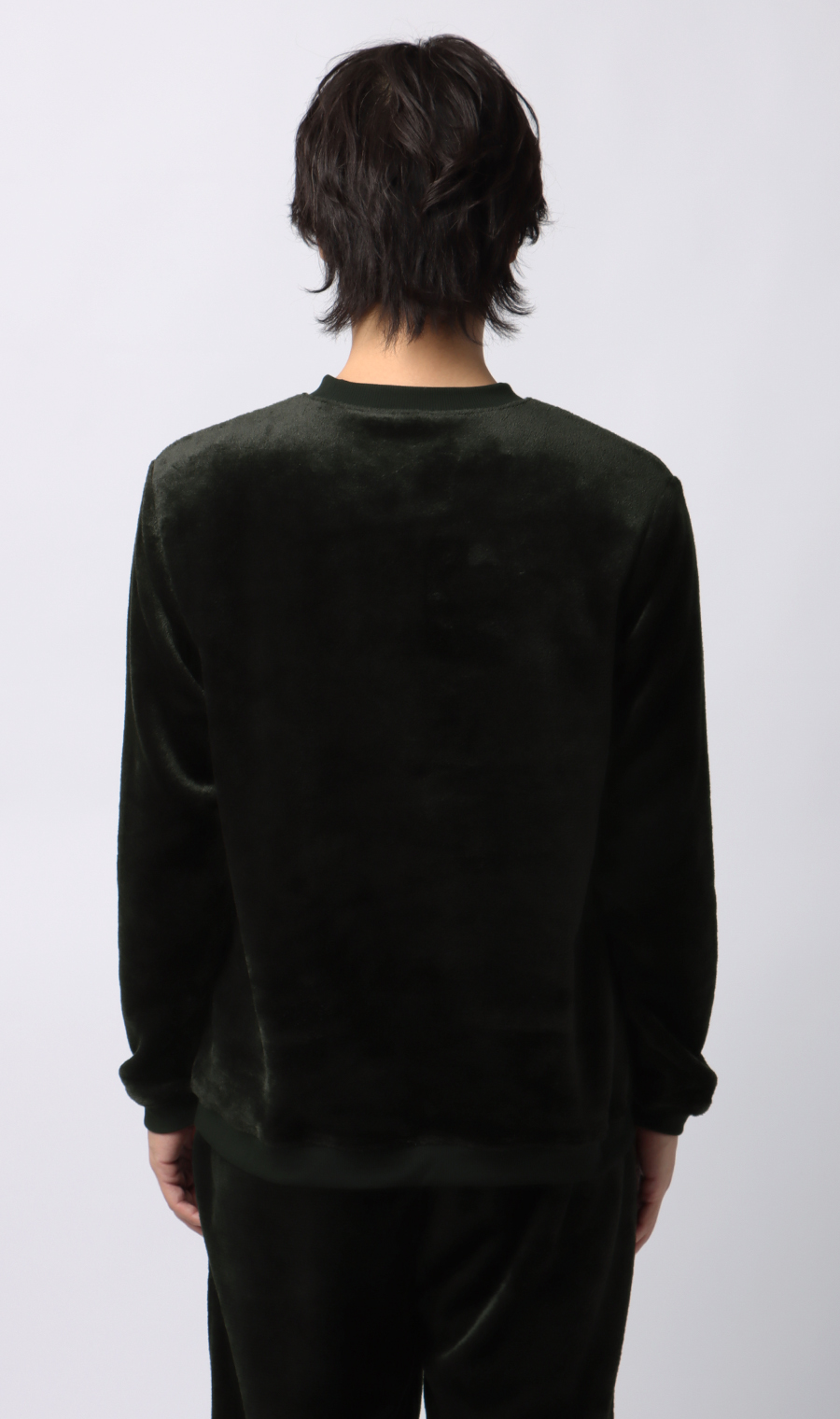 【男女兼用】ボアフリースロングTシャツ【セットアップ着用可】 ブラック S