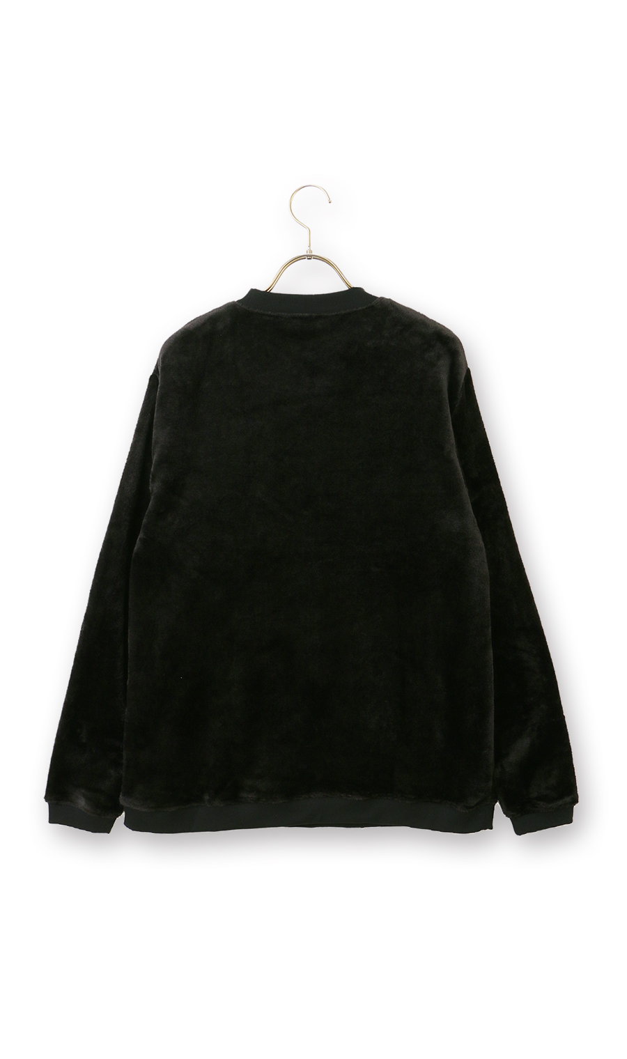 【男女兼用】ボアフリースロングTシャツ【セットアップ着用可】 ブラック S