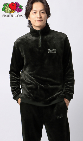 【男女兼用】ボアフリースハーフジップ【セットアップ着用可】