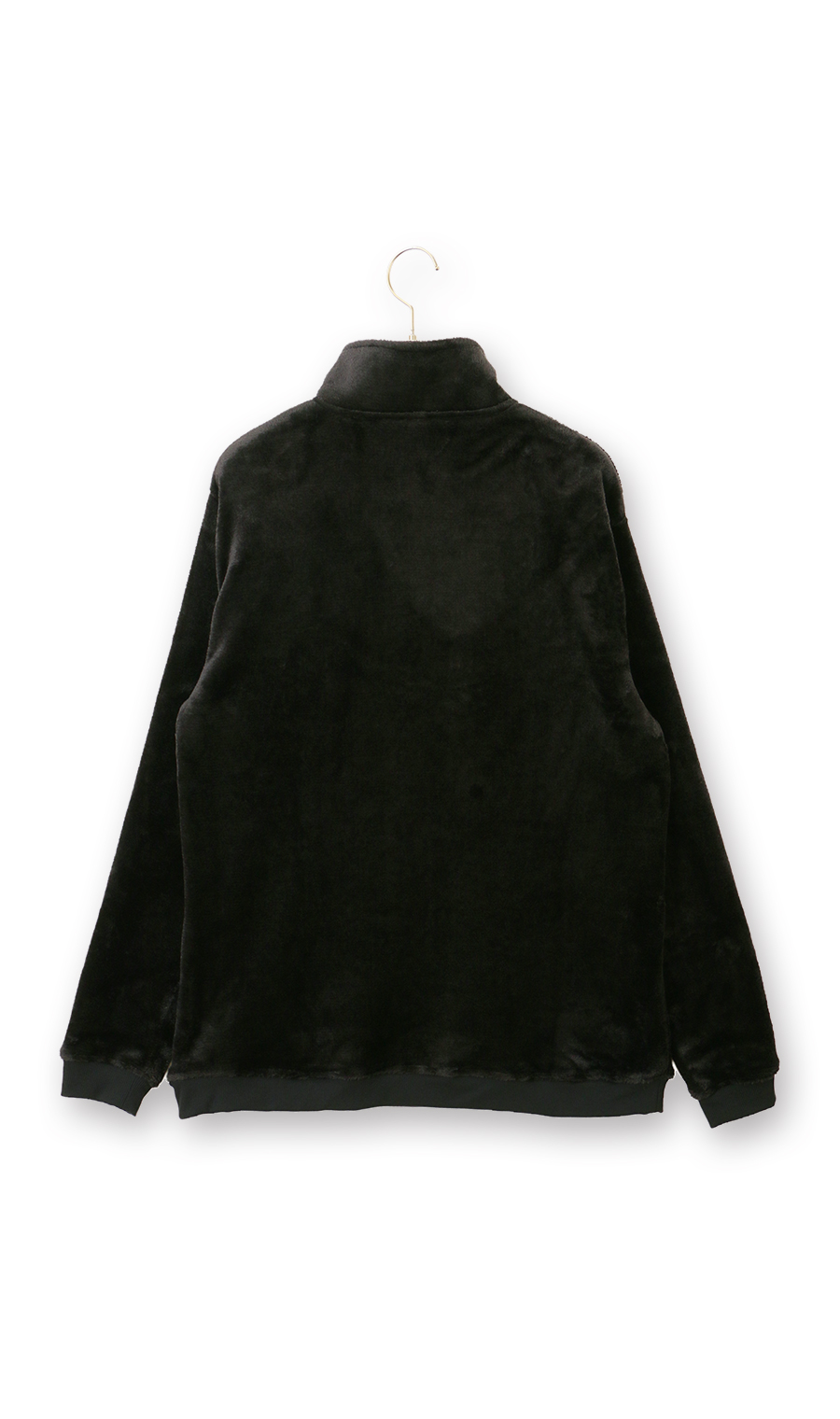 【男女兼用】ボアフリースハーフジップ【セットアップ着用可】 ブラック S