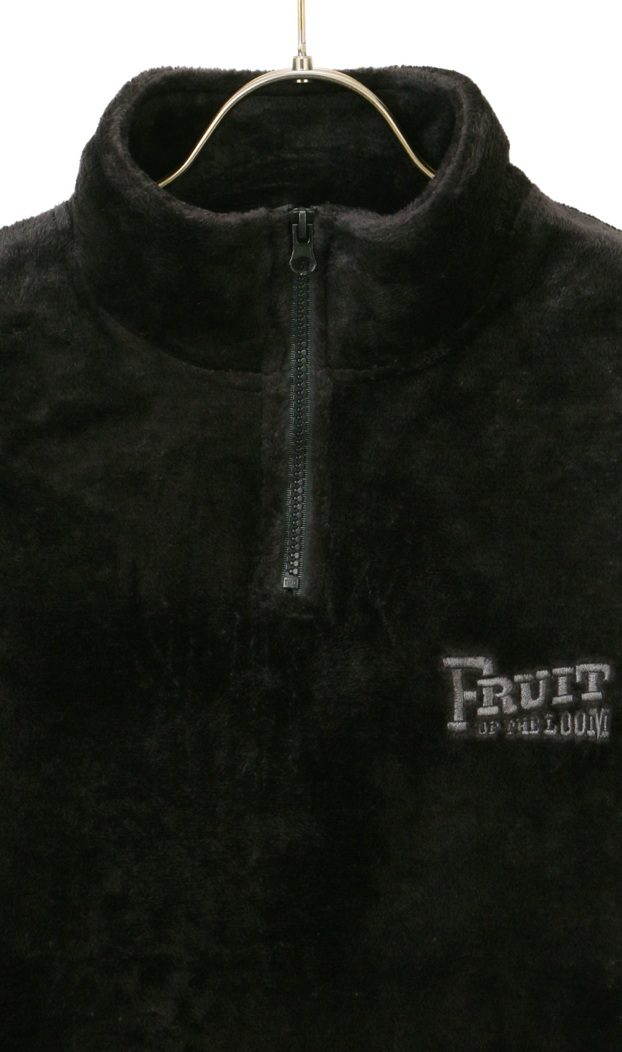 【男女兼用】ボアフリースハーフジップ【セットアップ着用可】 ブラック S