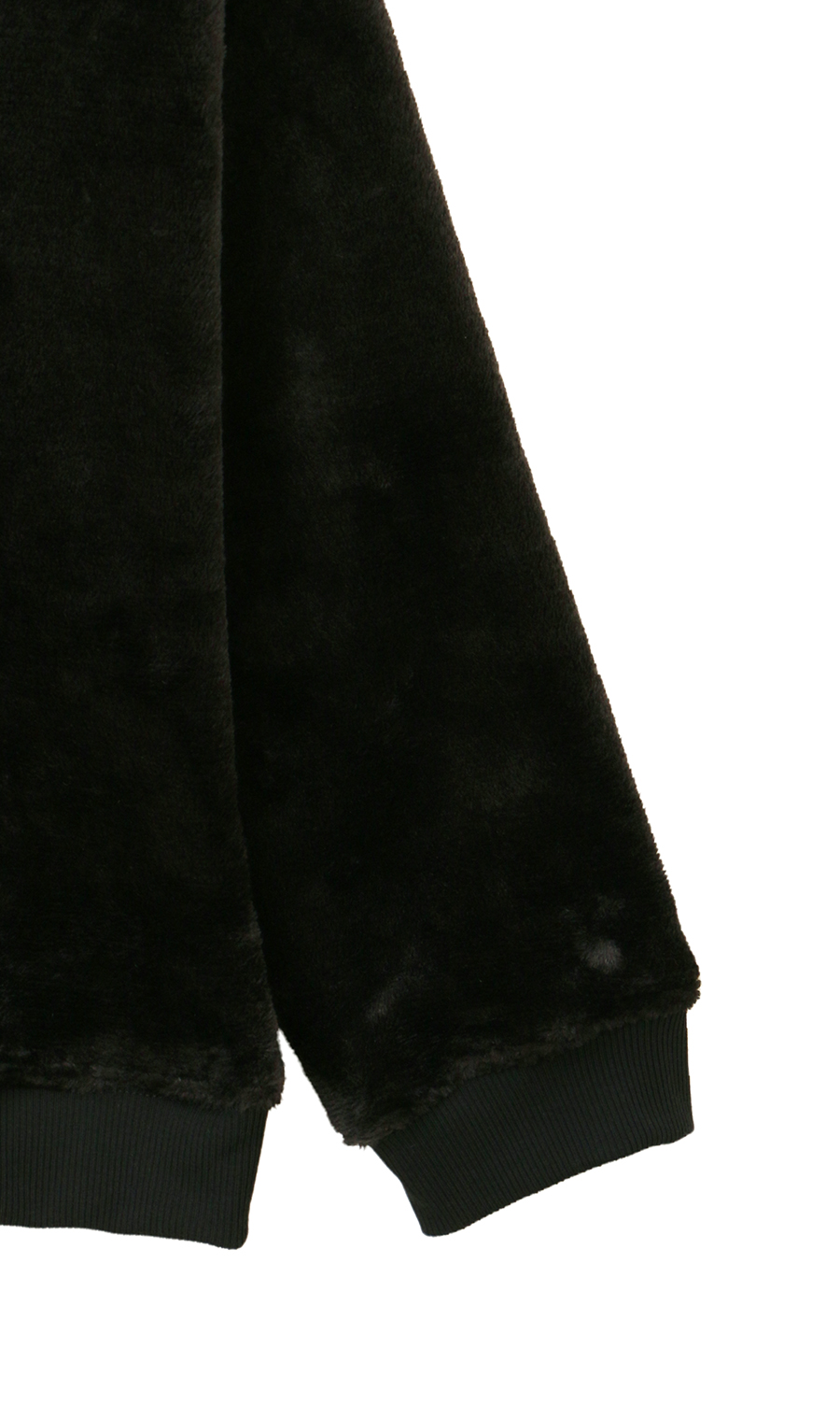 【男女兼用】ボアフリースハーフジップ【セットアップ着用可】 ブラック S