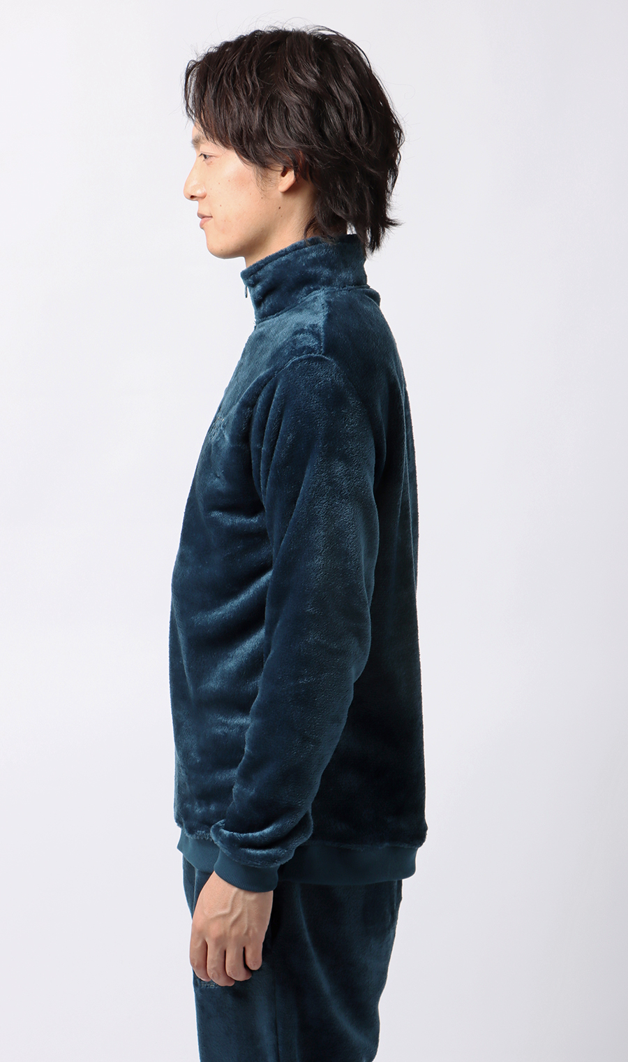 【男女兼用】ボアフリースハーフジップ【セットアップ着用可】 ネイビー S