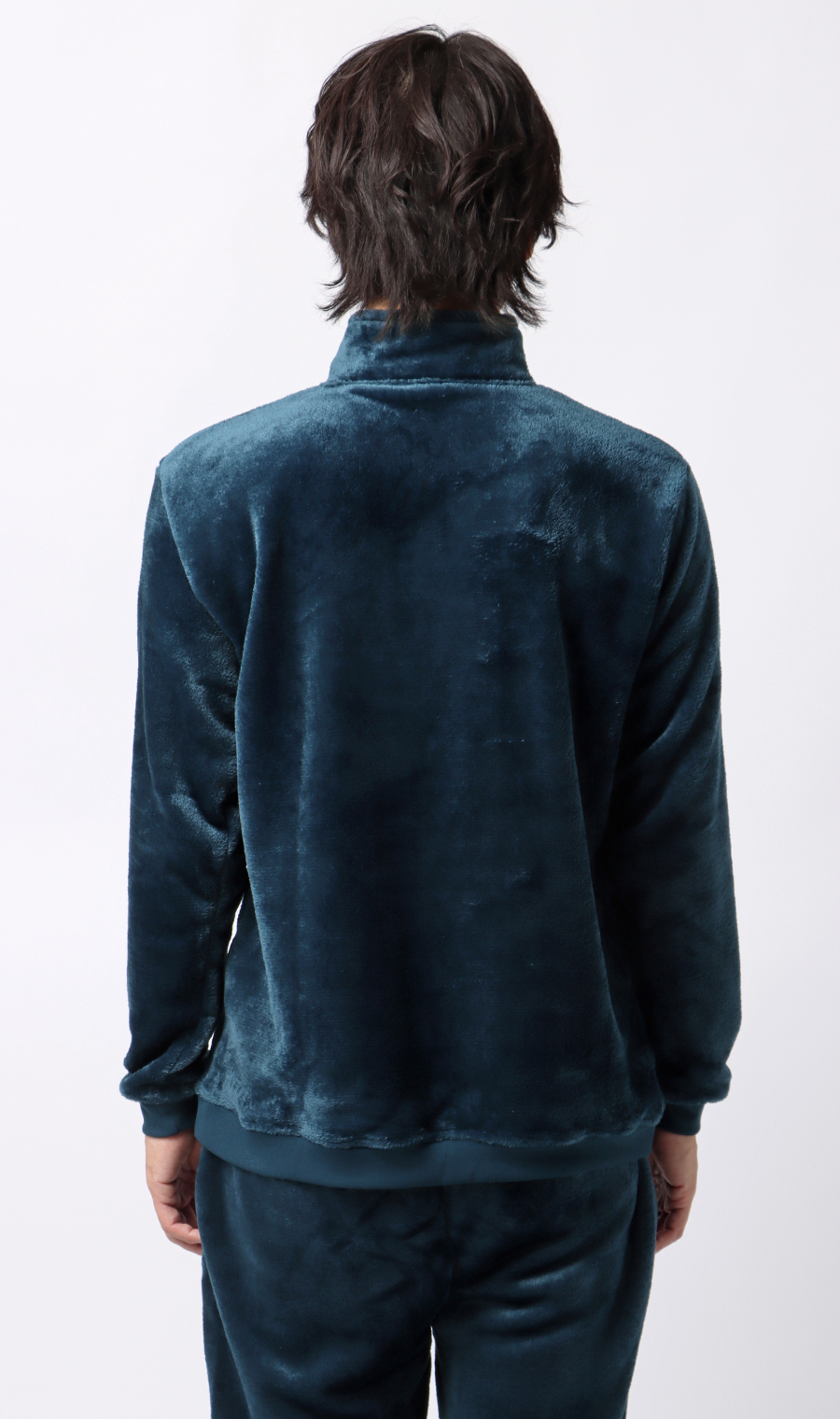 【男女兼用】ボアフリースハーフジップ【セットアップ着用可】 ネイビー S