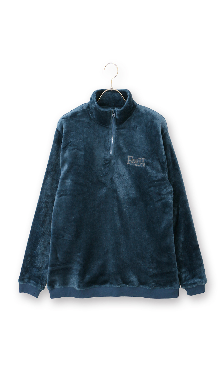 【男女兼用】ボアフリースハーフジップ【セットアップ着用可】 ネイビー S