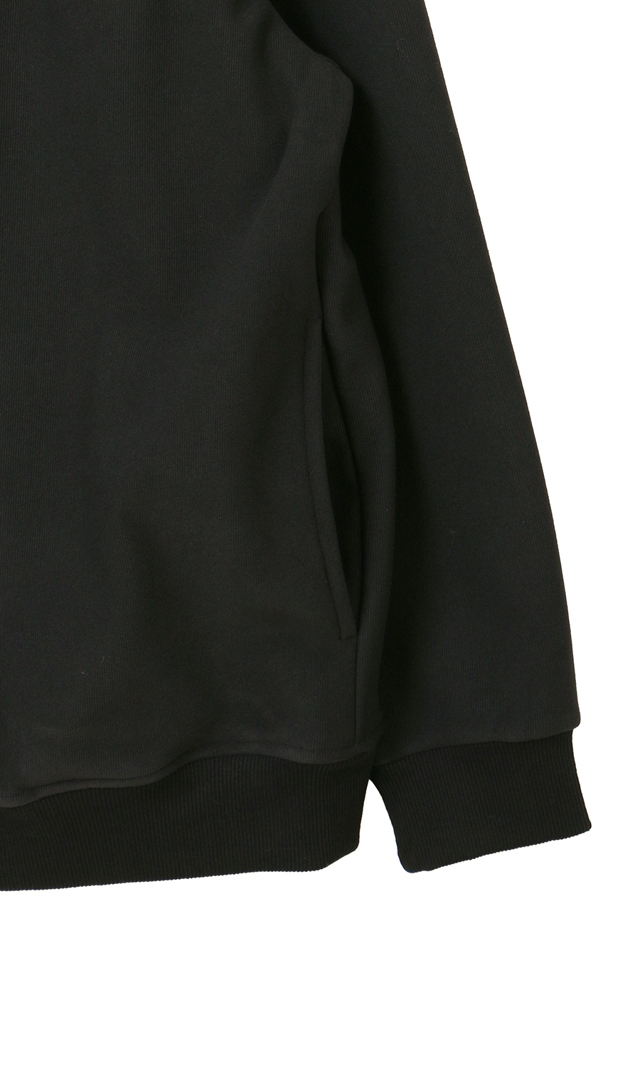 【男女兼用】ほかリッチ裏フリースジップブルゾン ブラック LL