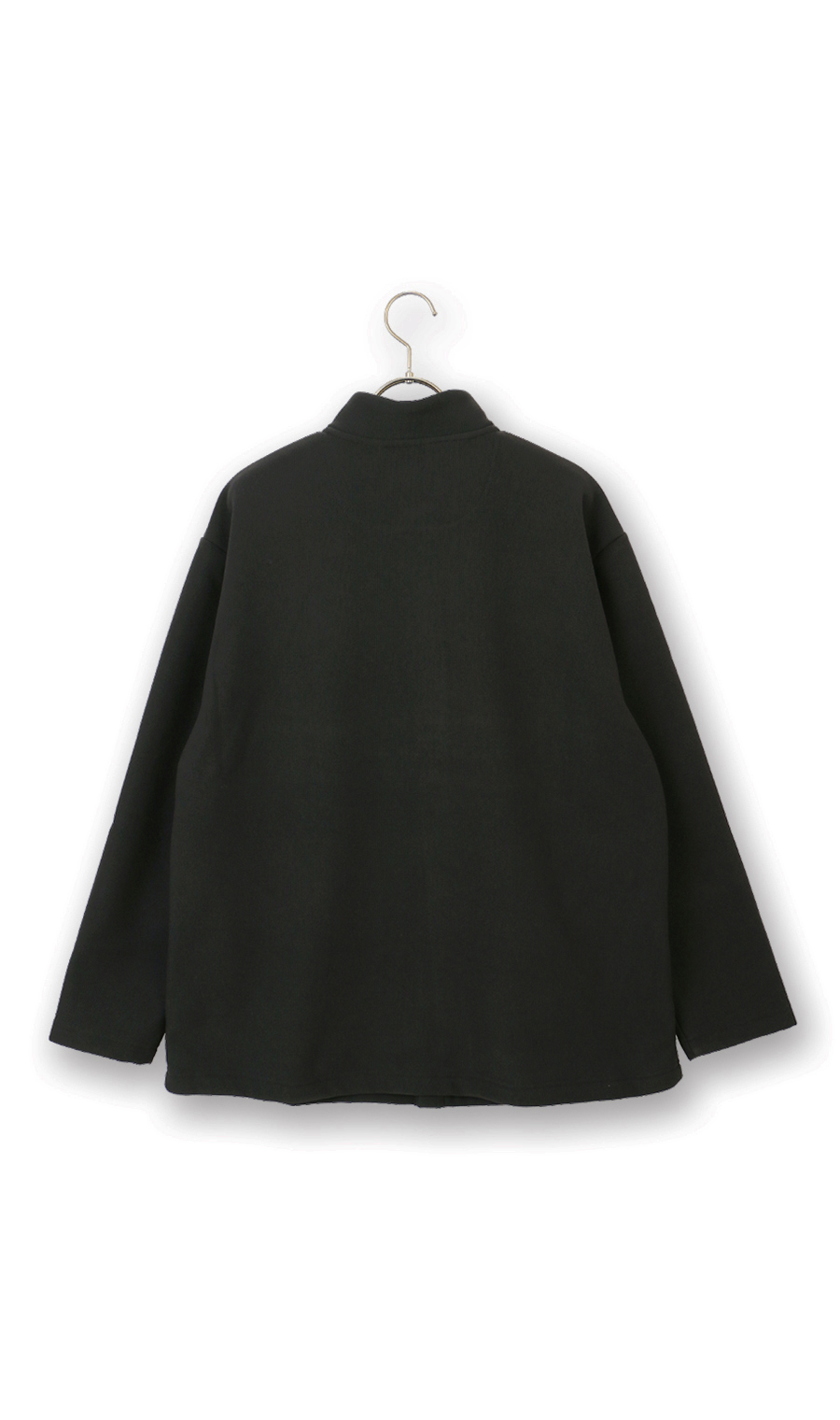 【男女兼用】ほかリッチ裏フリースボタンカーディガン ブラック M