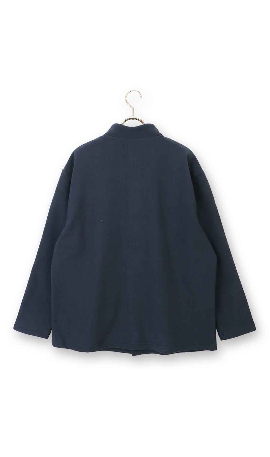 【男女兼用】ほかリッチ裏フリースボタンカーディガン ネイビー L