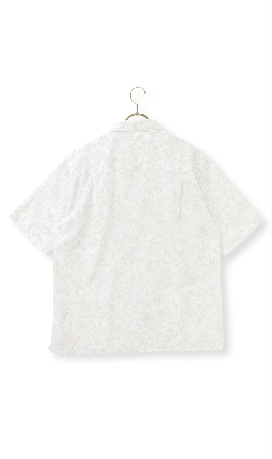 麻混クールマックスオープンシャツ【半袖】 ホワイト S