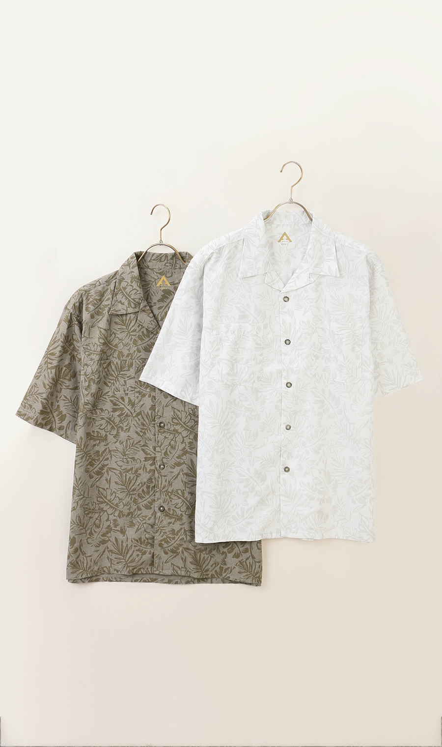 麻混クールマックスオープンシャツ【半袖】 ホワイト S