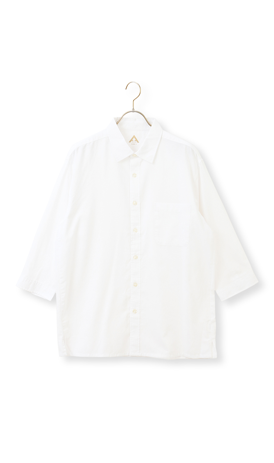 麻混クールマックスシャツ【7分袖】 ホワイト S