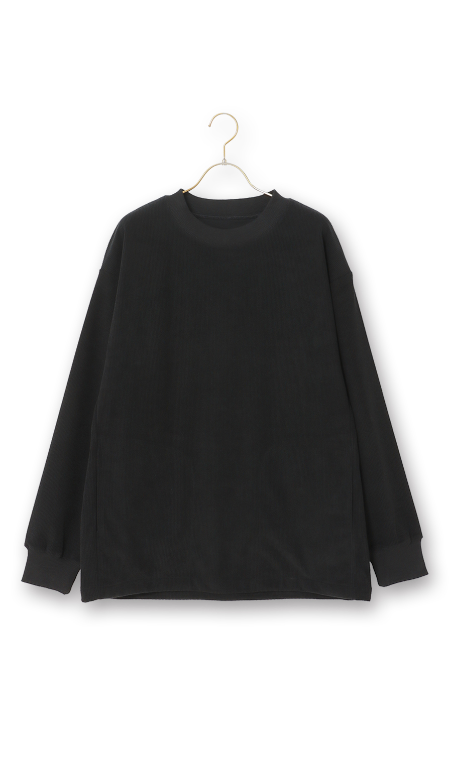 【男女兼用】ほかリッチコーデュロイプルオーバー【セットアップ着用可】 ブラック S