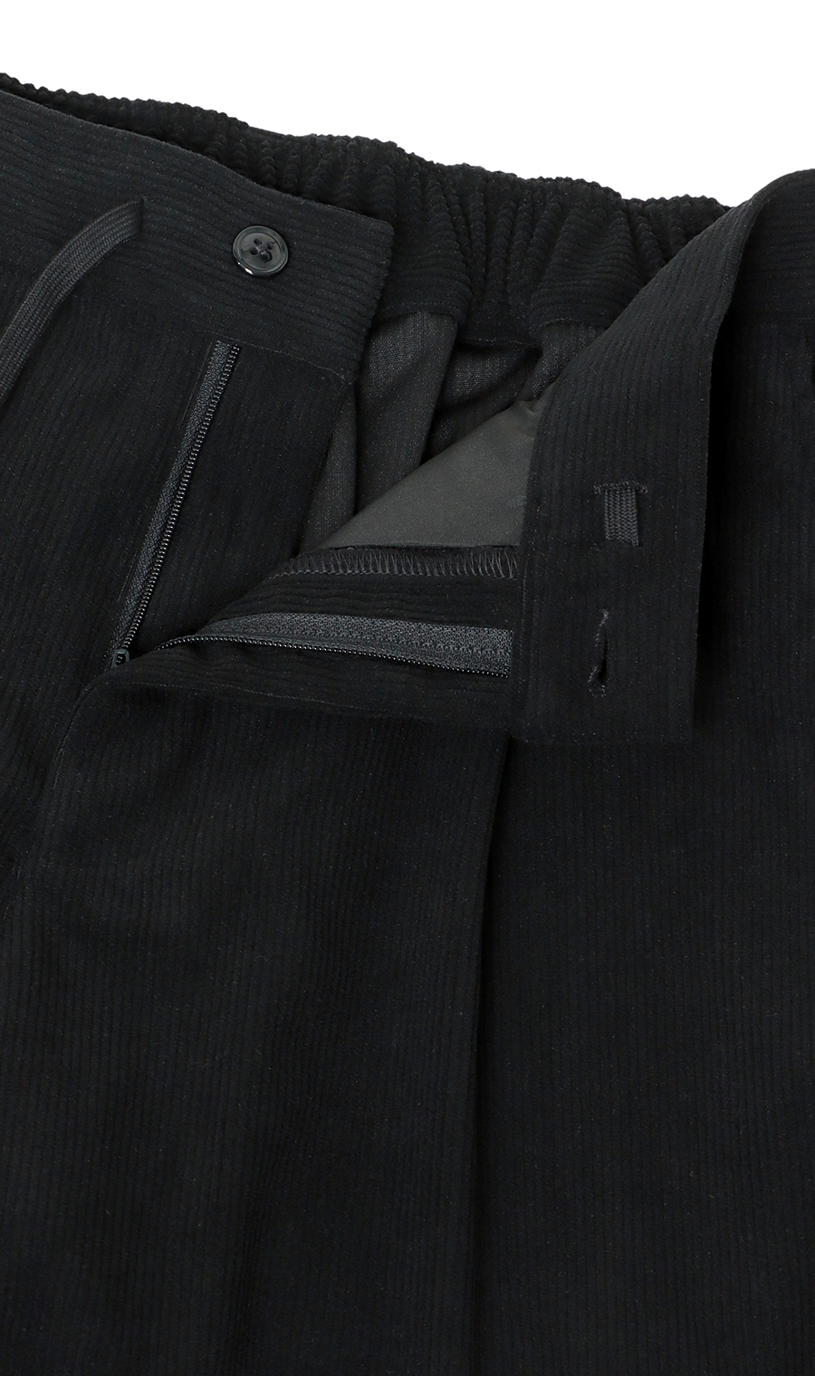 【男女兼用】ほかリッチコーデュロイイージーパンツ【セットアップ着用可】 ブラック S