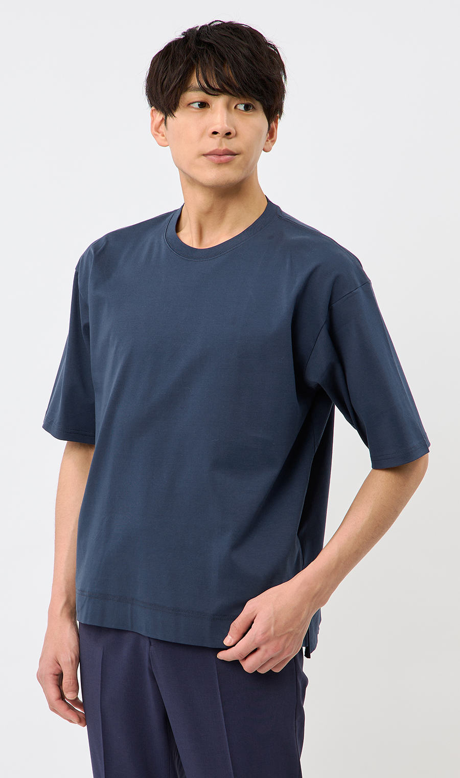 【男女兼用】こおリッチ綿１００％Ｔシャツ ネイビー系 3L