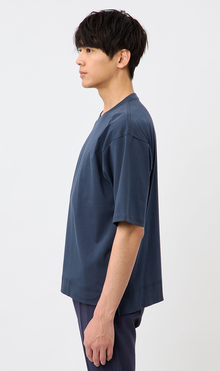 【男女兼用】こおリッチ綿１００％Ｔシャツ ネイビー系 3L