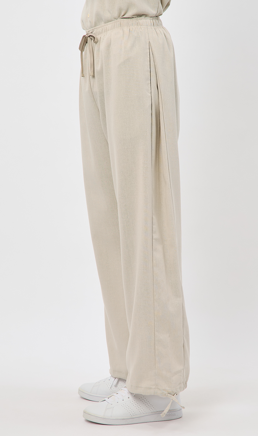 ライトリネンイージーパンツ【BODYWILD×AWEAR】【セットアップ着用可】 ベージュ S