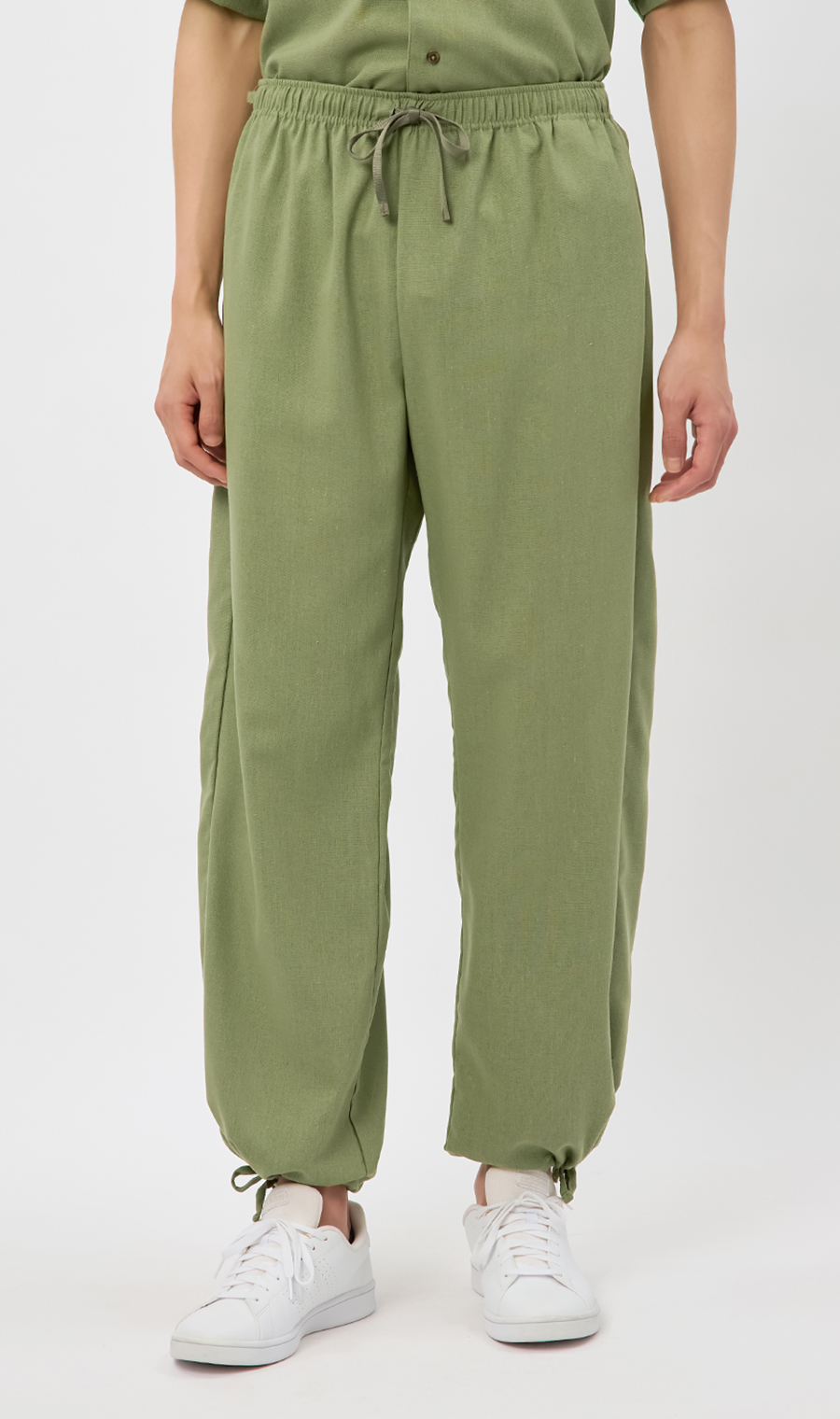 ライトリネンイージーパンツ【BODYWILD×AWEAR】【セットアップ着用可】 オリーブ S