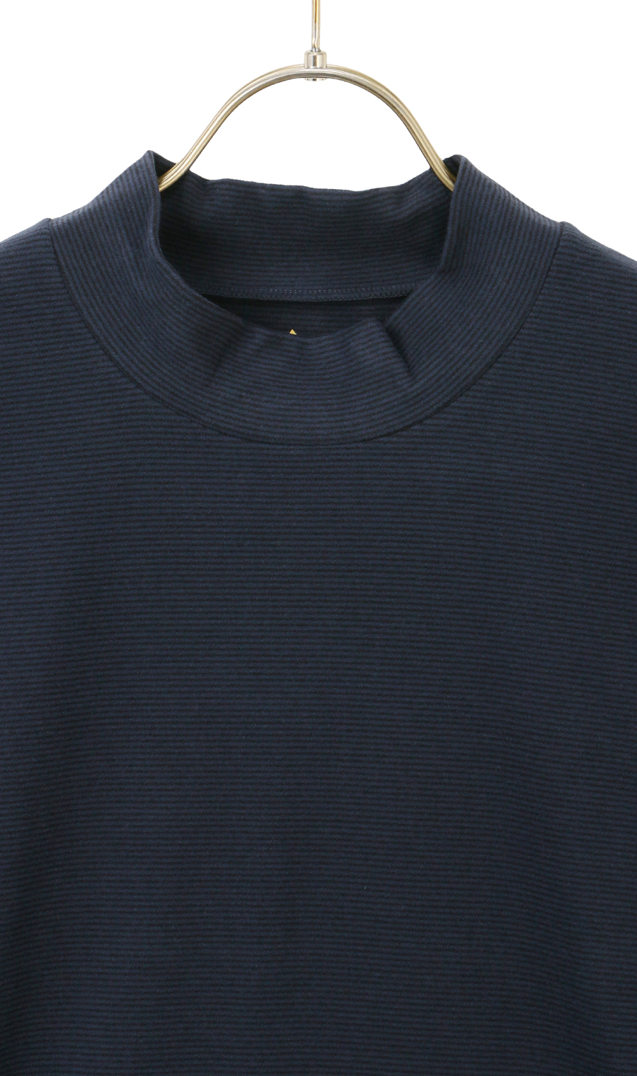ほかリッチもちもち起毛ハイネックTシャツ ネイビー S