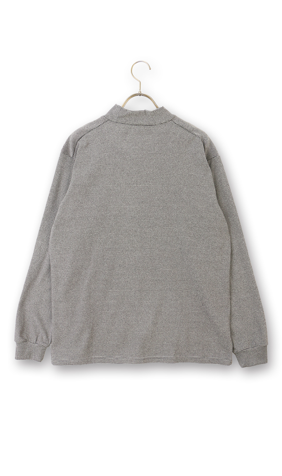 ほかリッチもちもち起毛ハイネックTシャツ グレー S