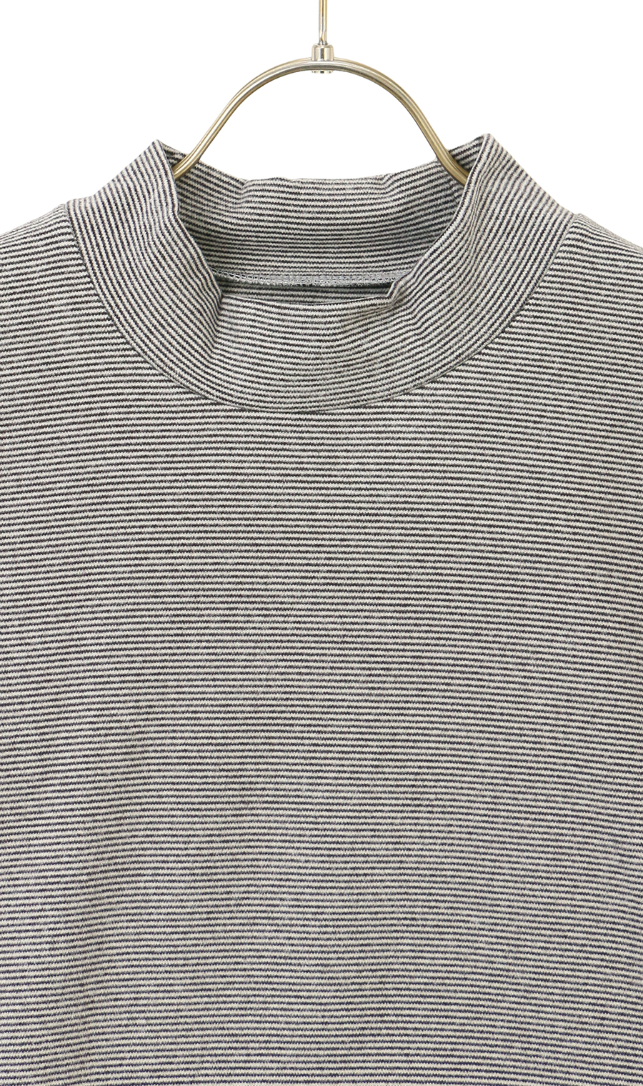 ほかリッチもちもち起毛ハイネックTシャツ グレー S