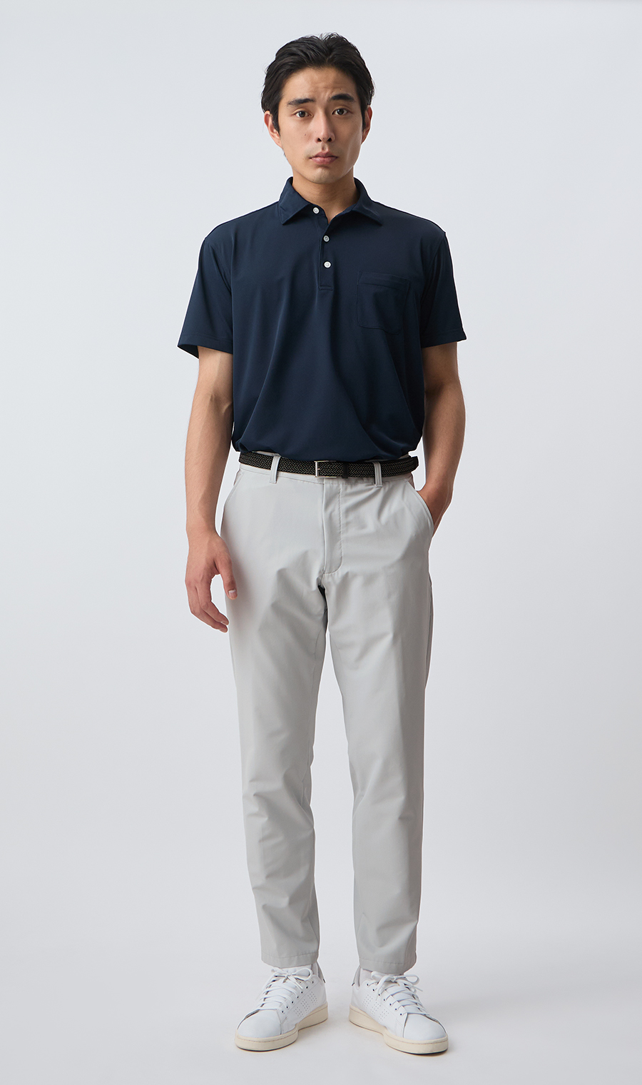 ストレッチムーブパンツ【Dynamotion Fit】【裾上げ済み】 ライトグレー M