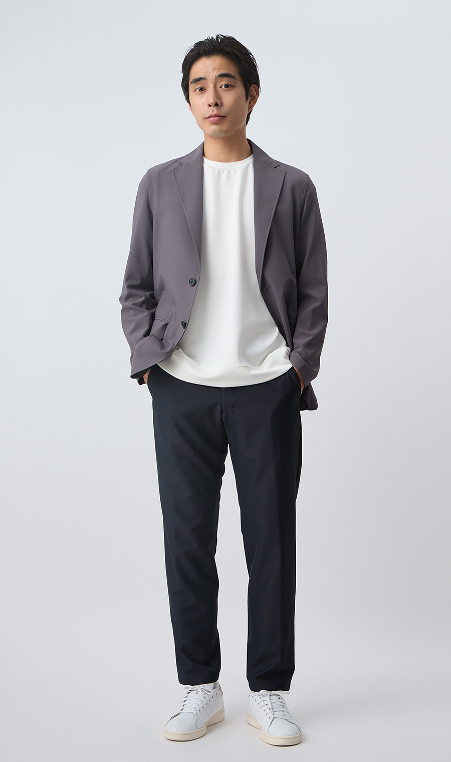 ストレッチムーブパンツ【Dynamotion Fit】【裾上げ済み】 ネイビー M