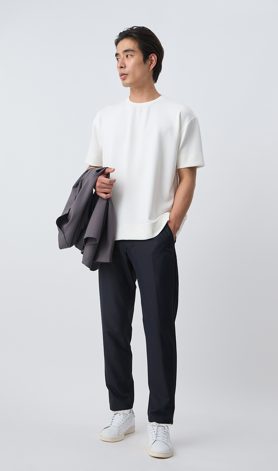 ストレッチムーブパンツ【Dynamotion Fit】【裾上げ済み】 ネイビー M