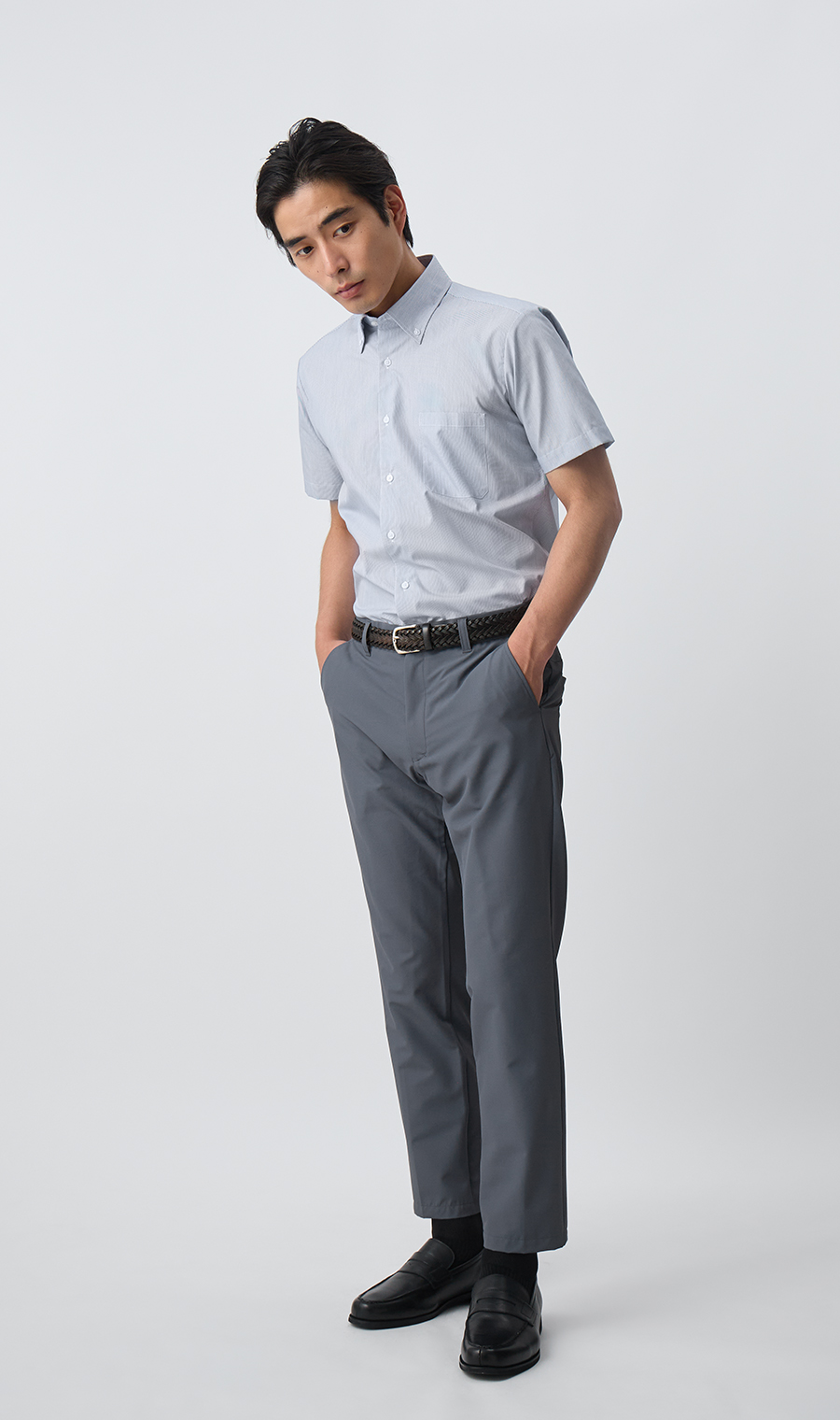 ストレッチムーブパンツ【Dynamotion Fit】【裾上げ済み】 ブルー M