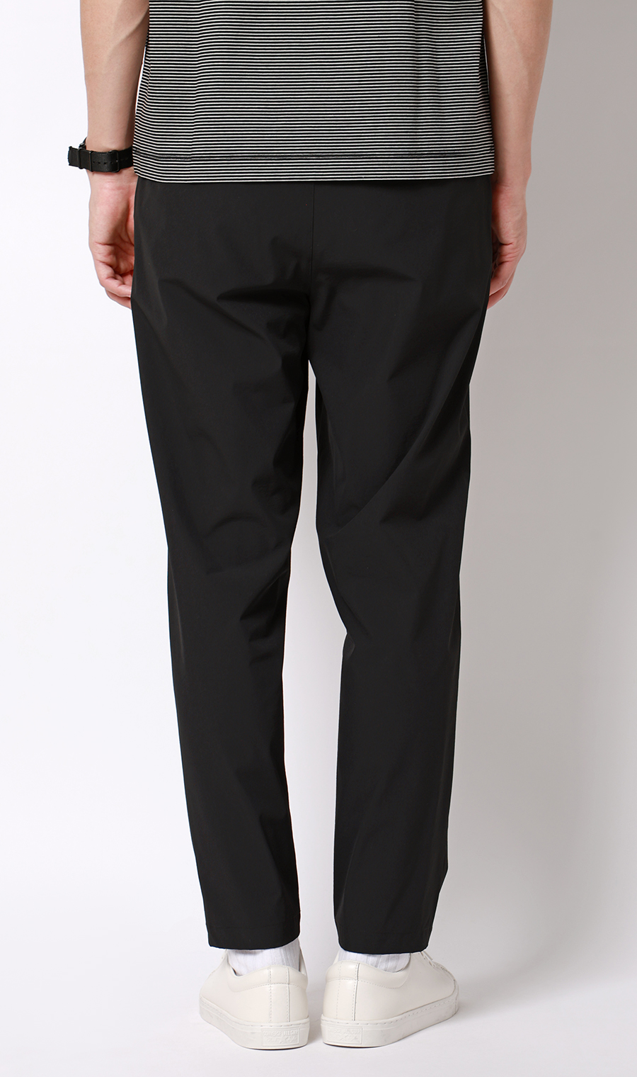 バックシャーリングパンツ【マルチウェイ】【セットアップ着用可】【裾上げ済み】 ブラック S