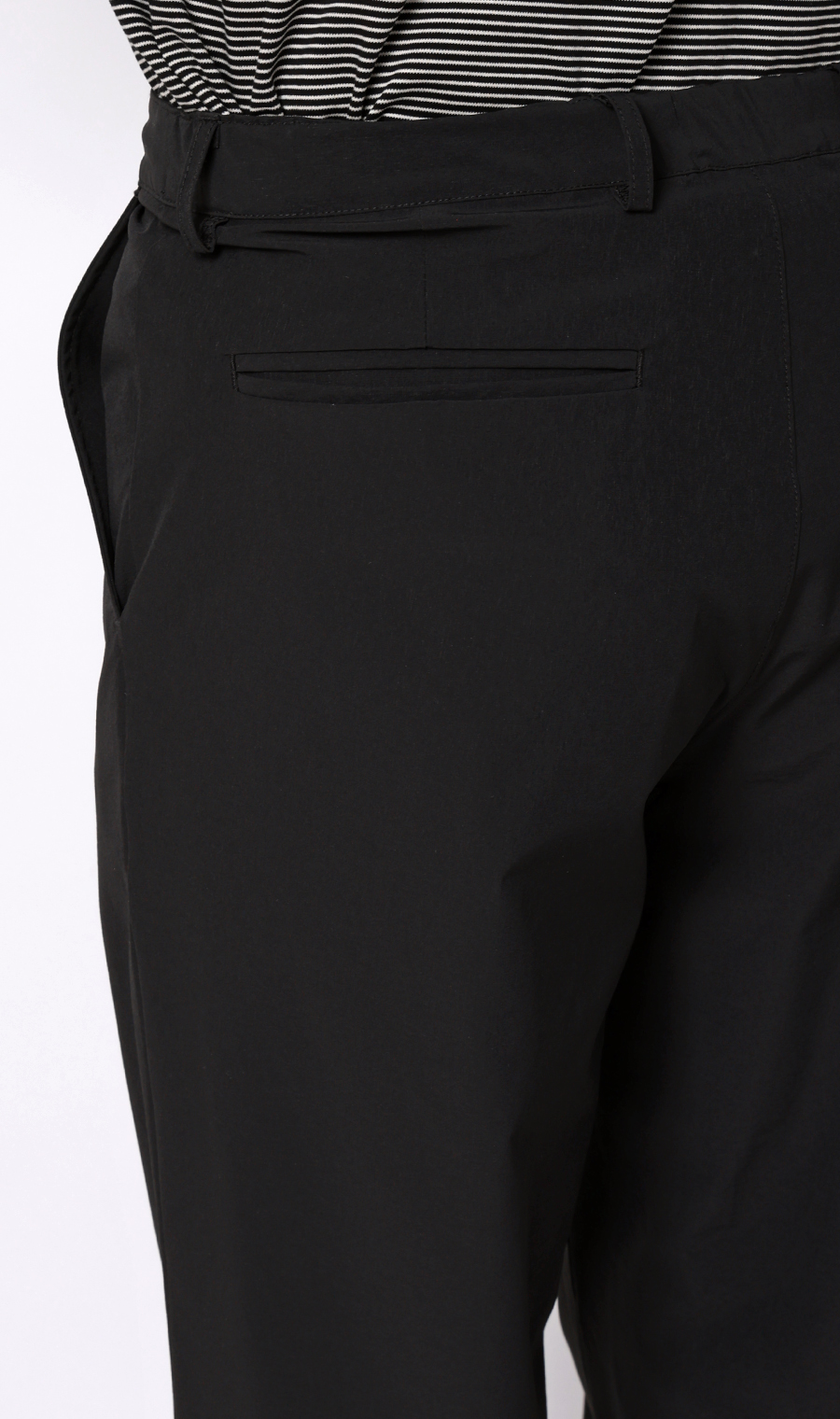 バックシャーリングパンツ【マルチウェイ】【セットアップ着用可】【裾上げ済み】 ブラック S