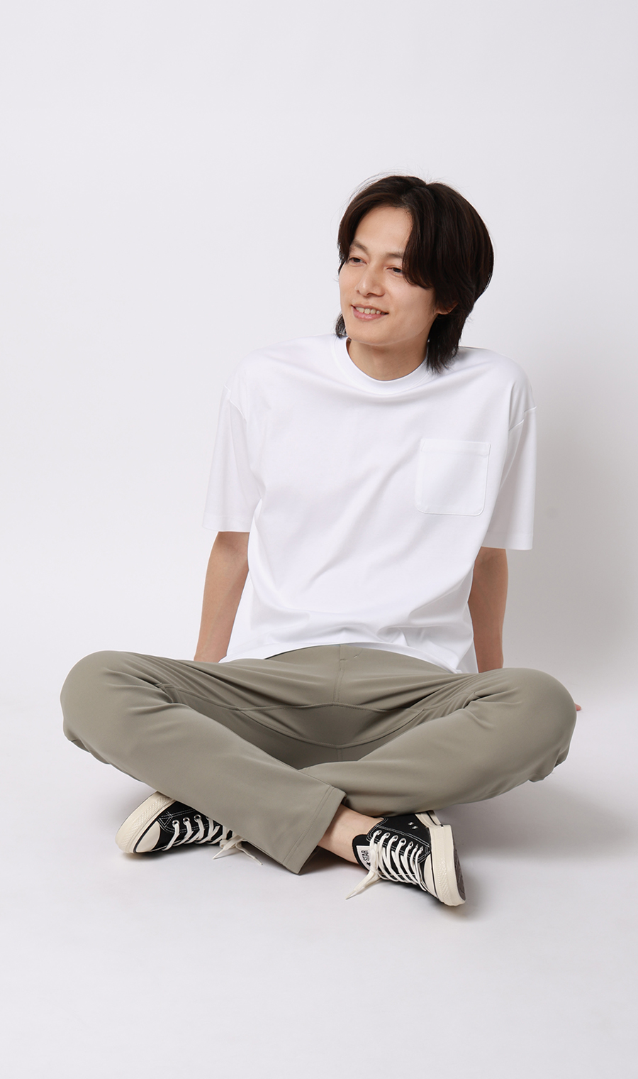 AGURA Pants【＃すご】【裾上げ済み】 ベージュ 79cm