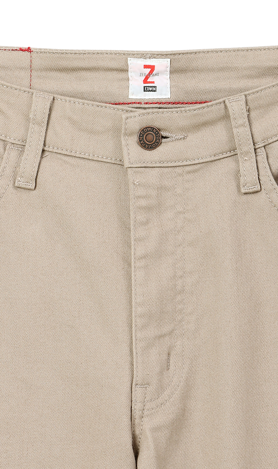 EDWIN ZED JEANS REGULAR ストレート デニム【裾上げ済み】【WEB限定】 ベージュ LL