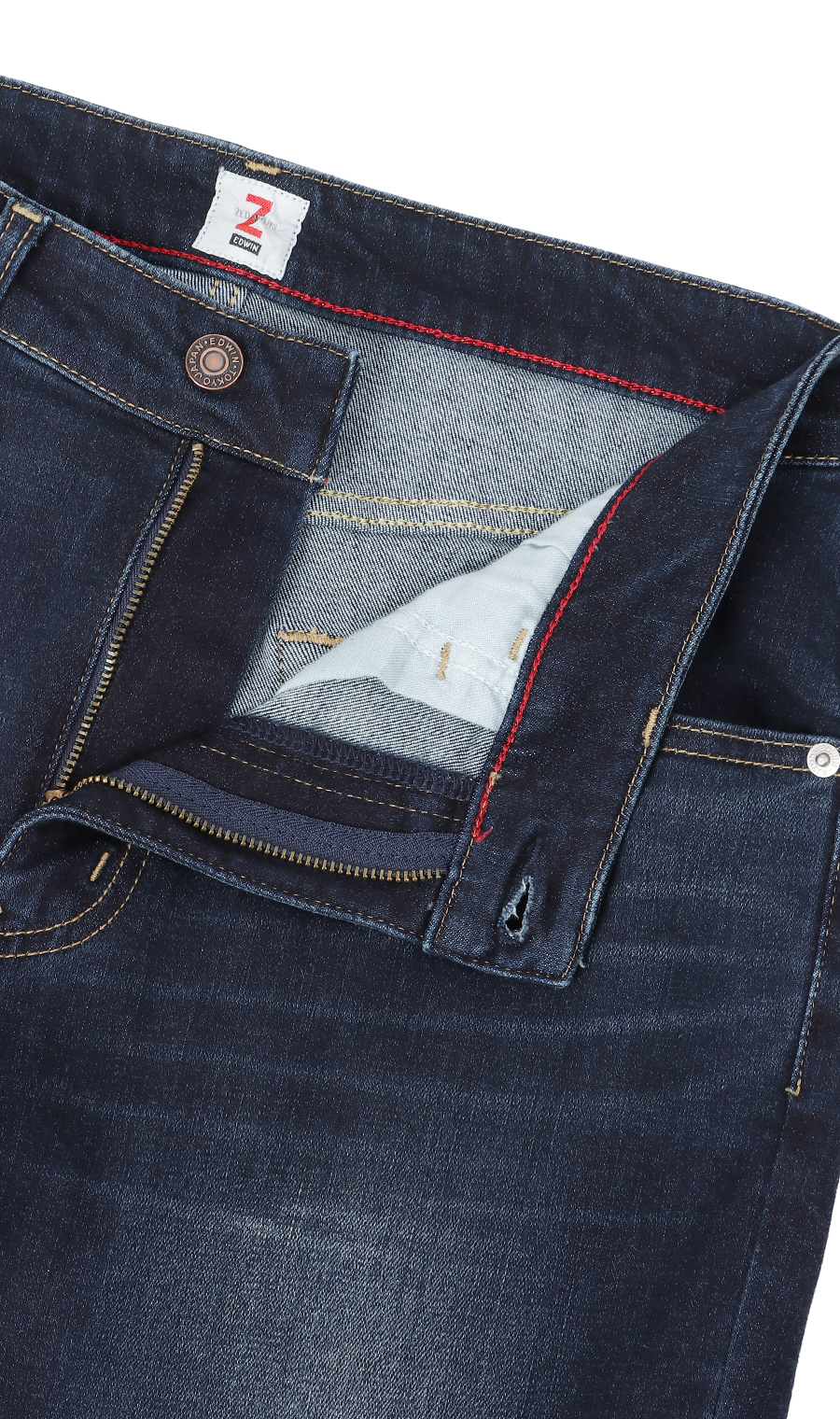 EDWIN ダークデニム ストレートジーンズ W32 L32 EDWIN ZED JEANS REGULAR ストレート デニム【裾上げ済み】【WEB