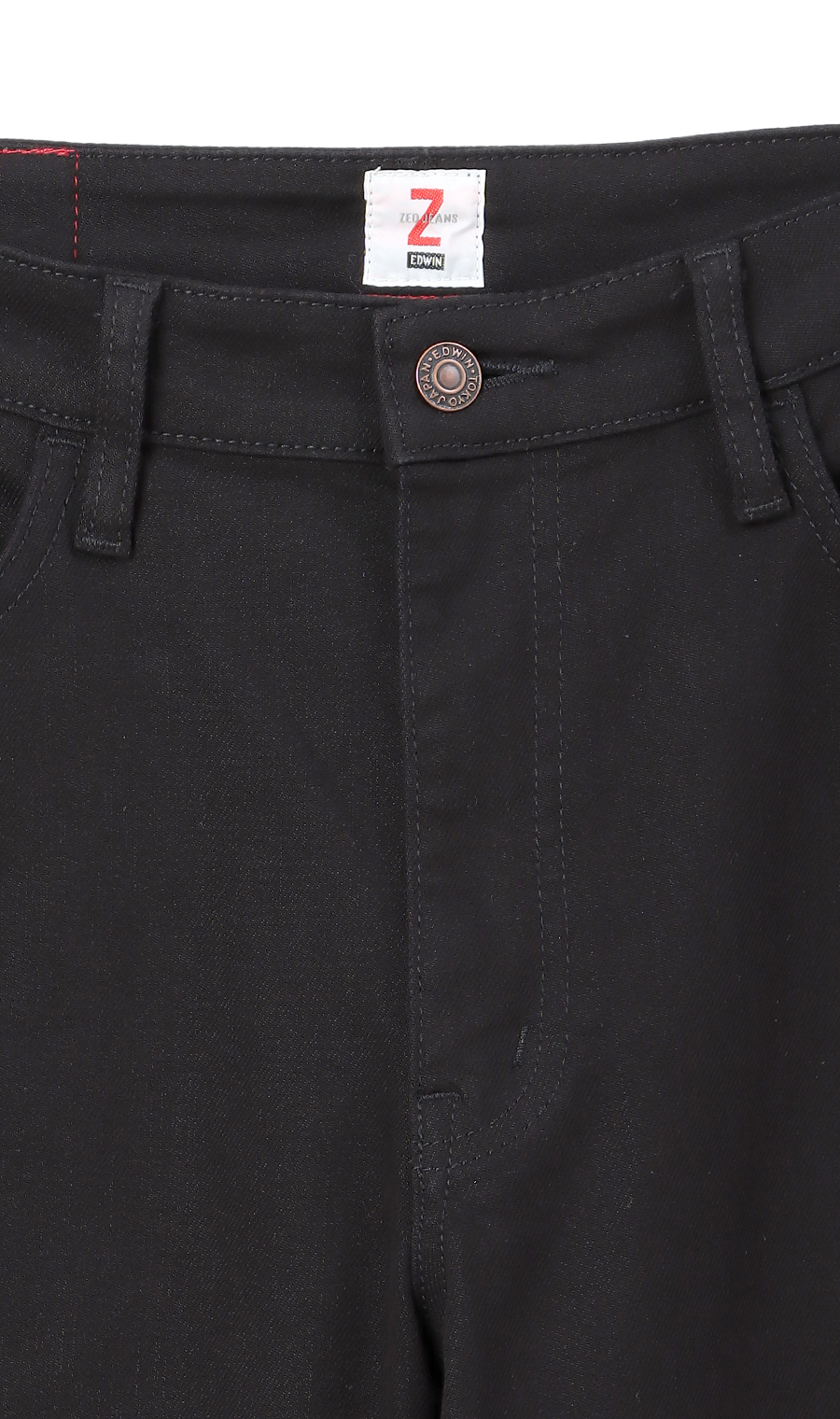 EDWIN ZED JEANS REGULAR ストレート デニム【裾上げ済み】【WEB限定】 ブラック S