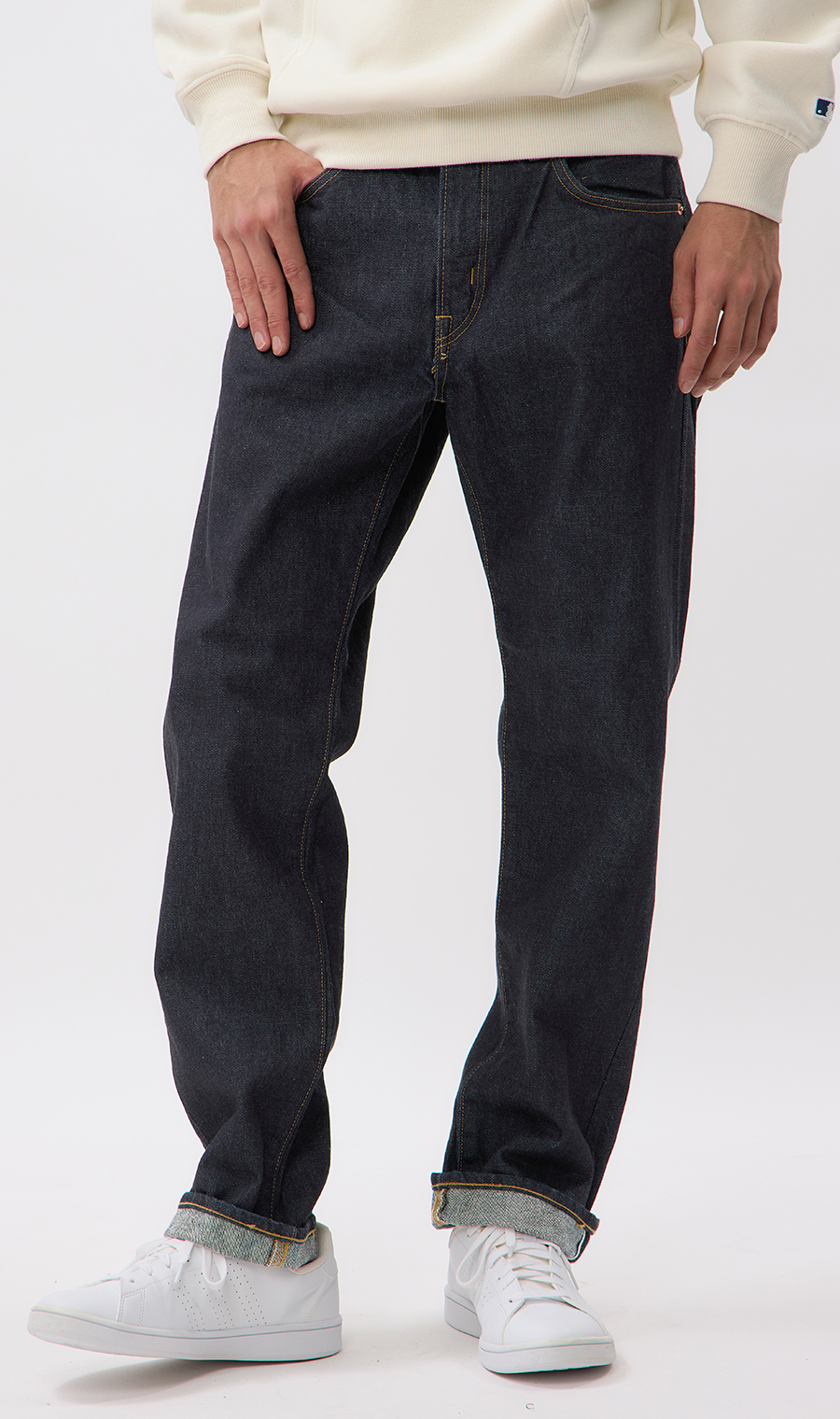 EDWIN 505ZXX REGULAR ストレートデニム《裾上げ済み》 ネイビー 30インチ