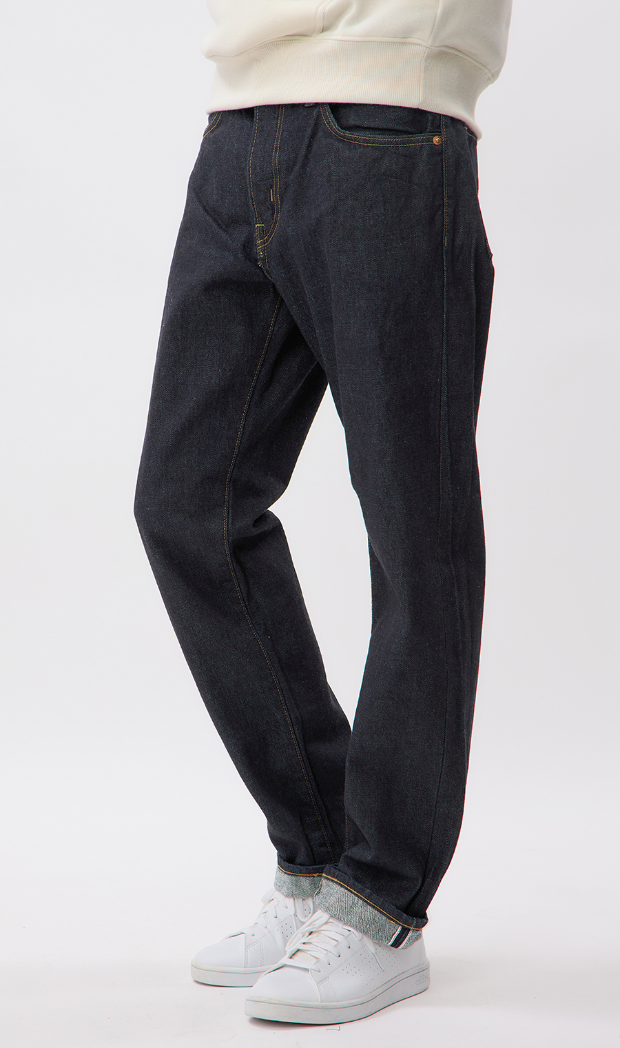 EDWIN 505ZXX REGULAR ストレートデニム《裾上げ済み》 ネイビー 30インチ