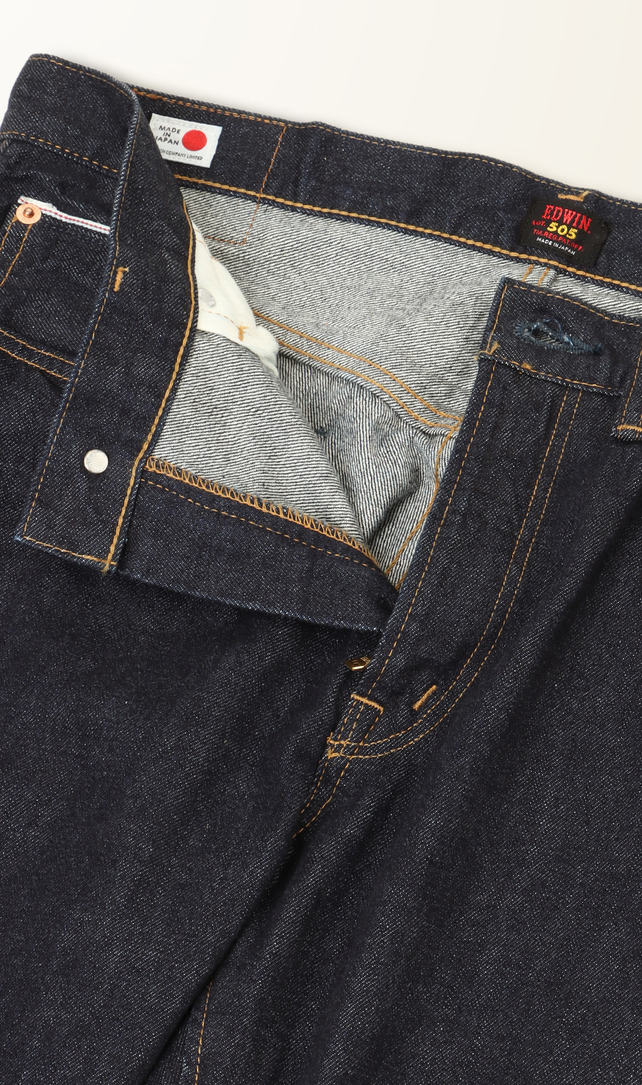EDWIN 505ZXX REGULAR ストレートデニム《裾上げ済み》 ネイビー 30インチ
