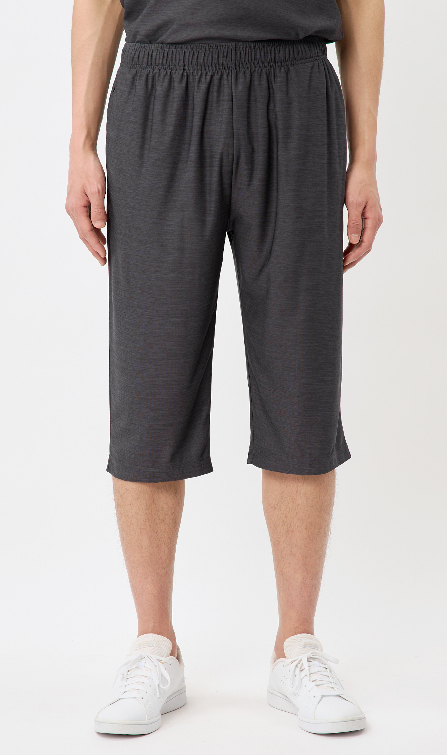 カチオン杢DRYクロップドパンツ【セットアップ着用可】 グレー M