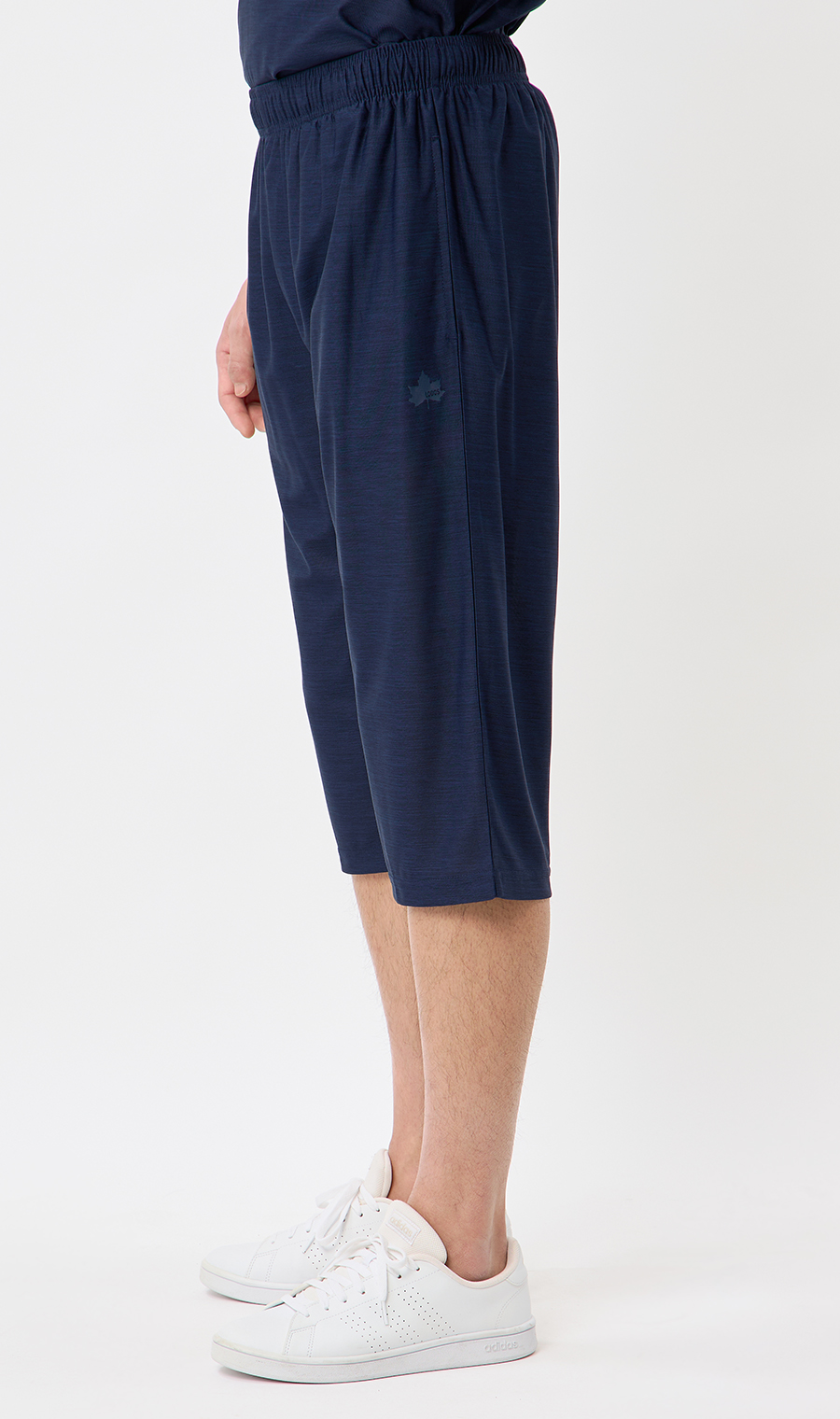 カチオン杢DRYクロップドパンツ【セットアップ着用可】 ネイビー M