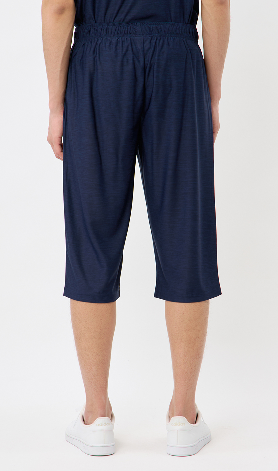 カチオン杢DRYクロップドパンツ【セットアップ着用可】 ネイビー M