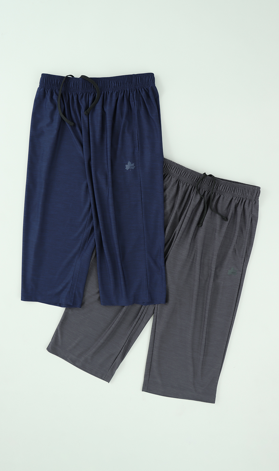 カチオン杢DRYクロップドパンツ【セットアップ着用可】 ネイビー M