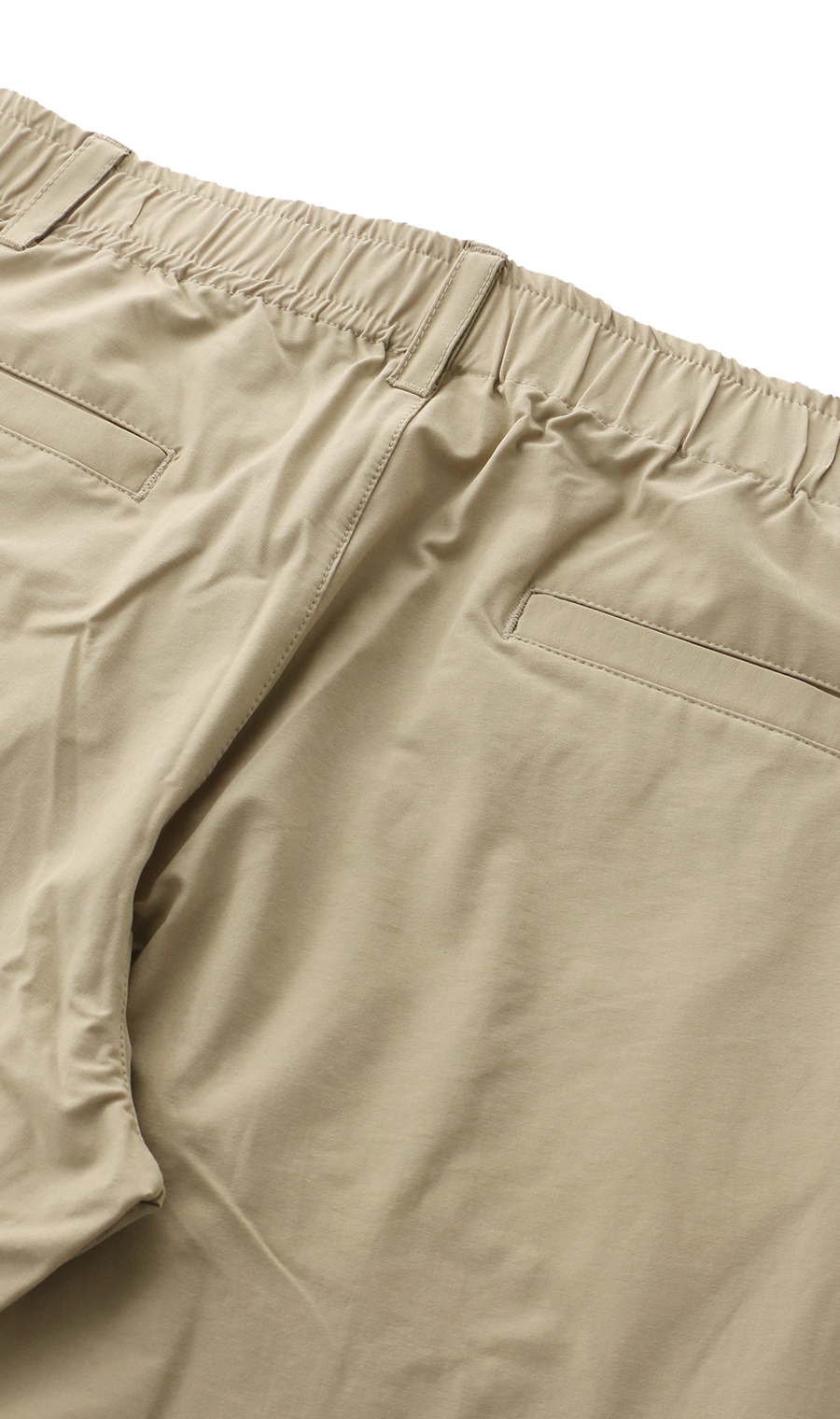 バックシャーリングテーパードパンツ【LOGOS】【裾上げ済み】 ベージュ M