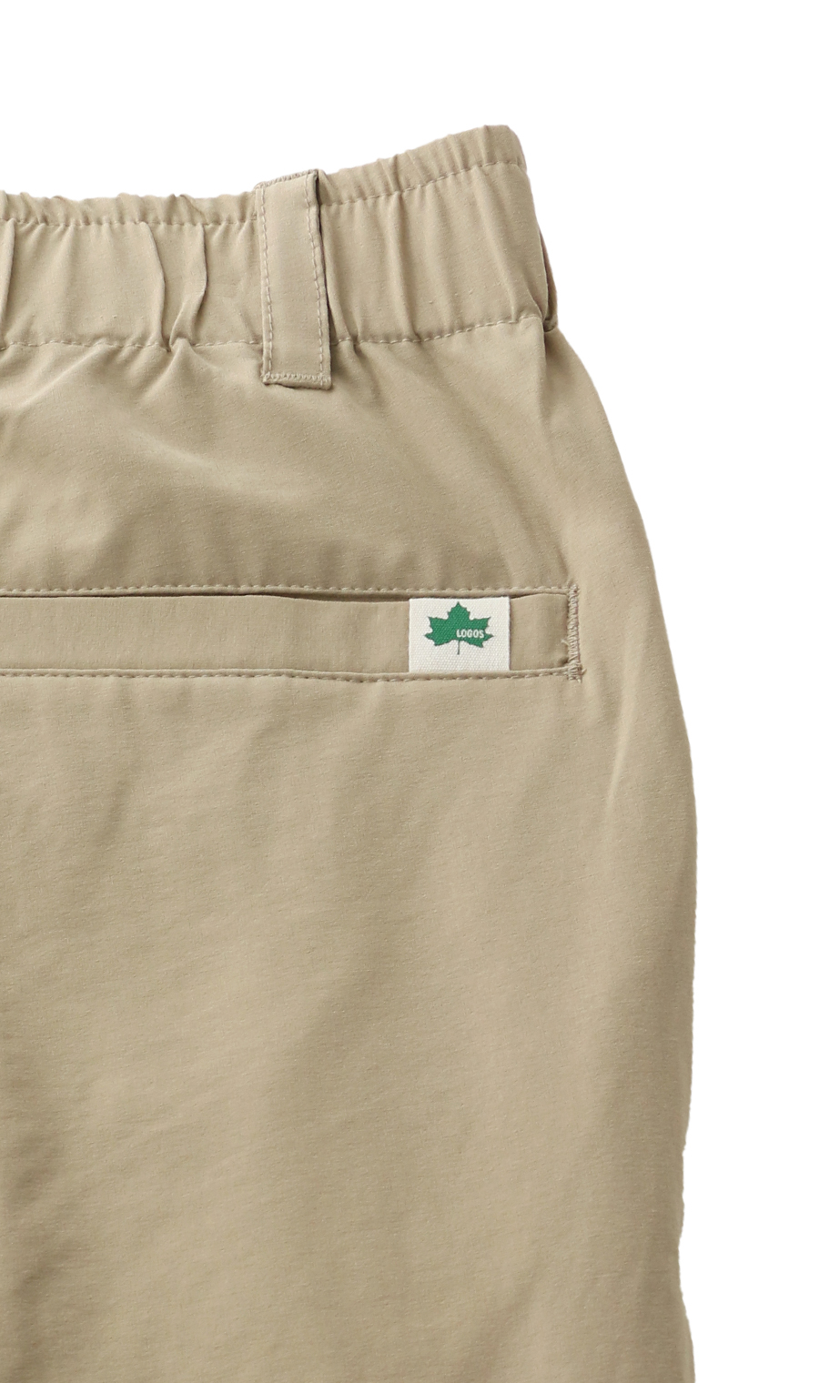 バックシャーリングテーパードパンツ【LOGOS】【裾上げ済み】 ベージュ M