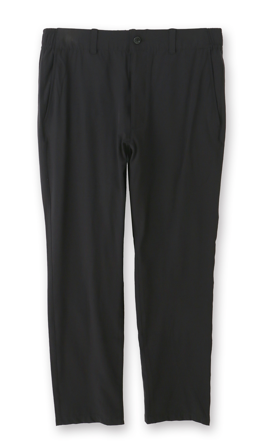 バックシャーリングテーパードパンツ【LOGOS】【裾上げ済み】 ブラック M