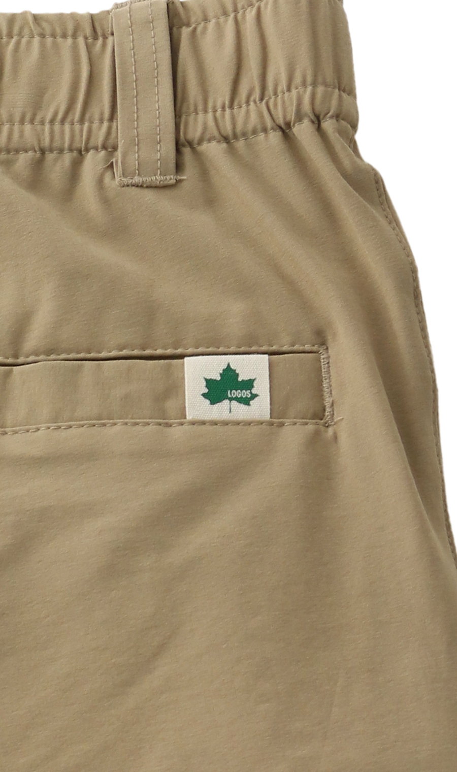 バックシャーリングショートパンツ【LOGOS】 ベージュ M